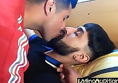 Erotic Latinos make out