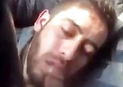 Morning blow job while driving his boy at his work place