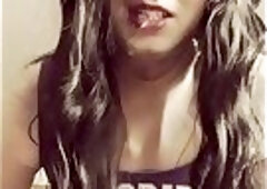 Football girl catches you in girls dressing room and fucks you with her two dicks