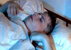 Naked Lad Takes Four Cocks in the Face