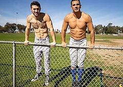 Post-fitness fuck with Lane and Lachlan