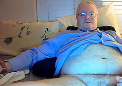 daddy cums on webcam