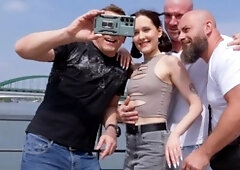 Ally Horny Takes Airtight Anal Gangbang