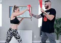 Tattooed fucker drilled a nice-looking angel Kayla Paige