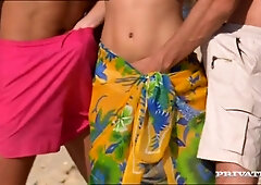 While Katy Caro Catches Some Rays on the Beach She'll be Getting a DP - Private Porn Sex Videos