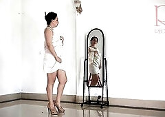 HALLOWEEN 2022 Stripped witch Regina Noir and Magic Mirror