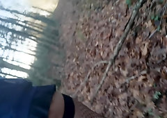 SISSY PUBLIC WALK IN THE WOODS