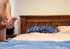 Ginormous cum-shot all over the sofa