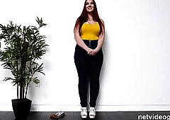 PAWG With Large Breasts Creampied During Calendar Auditions