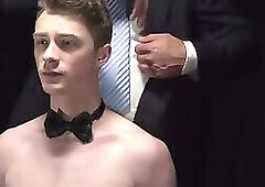 Hot slave boy anus creampie from bdsm silverdaddy master