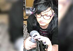 Tranny takes her machine for a little ride!!