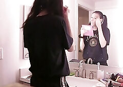 Teen sissy slut loves cum