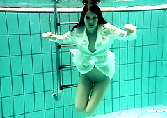 Nude Teen 18+ Babe Alone In Swimming Pool