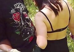 We got totally turned on in the park and there was no stopping us