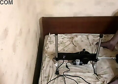 Femboy love fuckin' with bang-out machine home