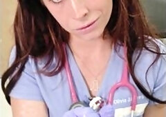 Naughty Nurse Helps Patient With Countdown