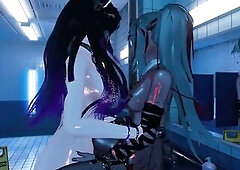 Intensive night: unexpected joy in the bar washroom.｜VRCHAT ERP