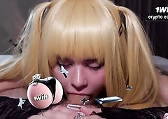 Misa Amane Takes Unfathomable Mouth & Anal Screwing