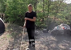 563 - Lonely Camper Goes From Cooking A Sausage To Sucking & Riding One In His Tent For