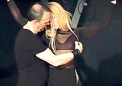 Chick tied up and slapped hard by her horny master