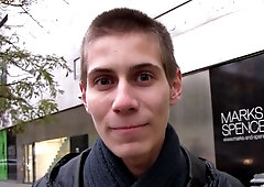 Fingering and intense gape with a skinny bottom