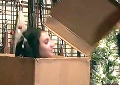 Skinny babe get spanked hard by a horny old dude