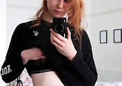 Sincere Sweating natural tits Imogen Lucie tits pic