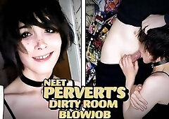 NEET PERVERT'S DIRTY ROOM BLOWJOB - Wow, You Live Like This? - Faye Lockwood