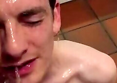 Slutty twink loves piss