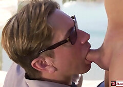 Teacher barebacks small tits shemale Cassie Woods outdoors