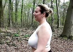 Hunk Entice German Curvy big beautiful woman Aged Kathy Unfathomable to Suck His Shlong at Public Place