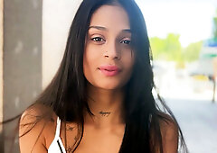 Thin Colombian Breiny Zoe Caught On The Street