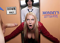 Stepmommys Stuck And Double Teamed In The Elevator With Vanessa Cage, Little Man And Axel Haze