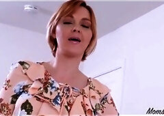 Mom lets son wank to her magnificent milf figure - Marie Mccray