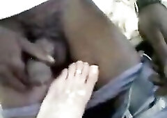 footjob...ebony excitement....my malefeet