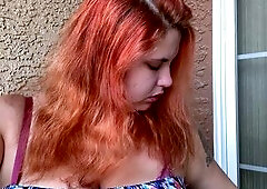 Amateur sex videos fat busty toying her own pussy in outdoor