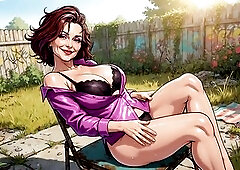 Marvelous AI chicks with incredible bodies. Biggest breasts spilling out over their bikinis as they take in the sun whilst dancing and teasing seducti