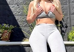 slutty blond in 4k MAJORITY INTENSIVE PUBLIC pissing and squirting climax