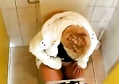 youthful Man bangs a aged in a public baths