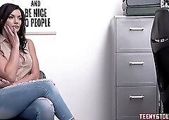 Hot Brunette Cought Redhanded