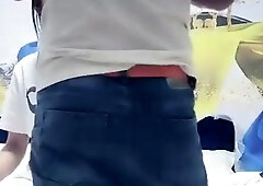 Pink labia close up of naive brunette