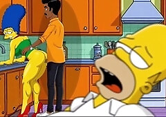 Cartoon feet, dirty soles, housewife