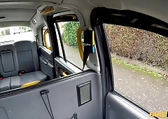 Fit-ish STEPMOM w Big Fake Titties Rims & Fucks in Cab