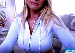 OMG! Ramrod Buried Unfathomable in My Stacked Stepmommy's Huge Tits