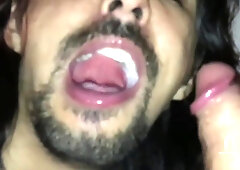Huge Uncut Cock Deepthroat Cum Swallow Face Fuck