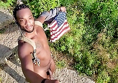 Kennie Jai gets caught strolling in the park nude and fully aroused!