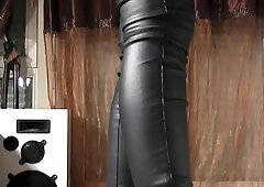 Blonde mistress in high heels punishes a submissive cock