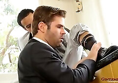 GentlemensCloset Tyler And Sebastian Show Affection In Sheer Socks