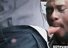 By hanging the superior with bare back ebony security was punished