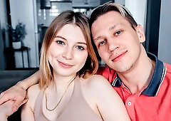 Gorgeous inked young chick Kami Yammy rides on a large dick